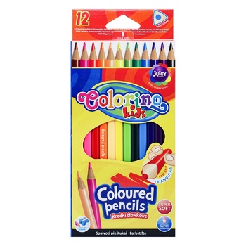 Colorino Color Pencils Triangular 12pcs - buy, prices for ULTRAMARKET - photo 1