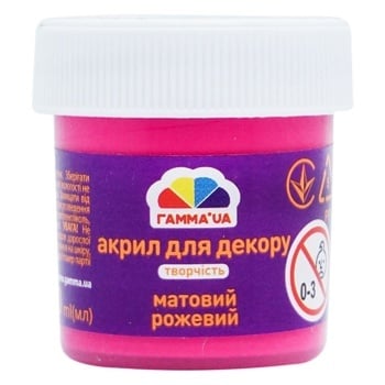 Acrylic paint for a decor opaque pink 20ml - buy, prices for Auchan - photo 1