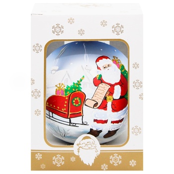 Украшение шар Санта-Клаус 100мм - купить, цены на МегаМаркет - фото 2