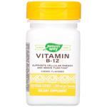 Вітамін В12, Vitamin B-12, Nature's Way, смак вишні, 2000. мкг, 100 льодяників