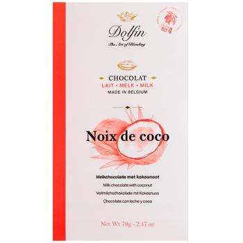 Dolfin Milk Chocolate with Coconut 70g - buy, prices for WINETIME - photo 1