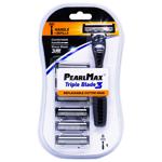 PearlMax Triple Blade 3 Disposable Razor with Interchangeable Blades 6pcs