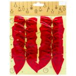 Бант декоративний Chomik 12шт текстиль оксамит червоний
