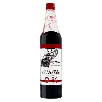 My Wine Cabernet Sauvignon Non-Alcoholic Red Semi-Sweet Wine 0.75l - buy, prices for NOVUS - photo 1