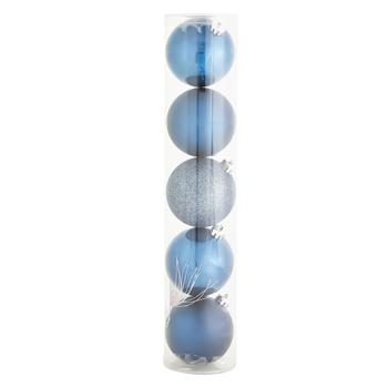 Actuel Blue Christmas Tree Balls 8cm 5pcs