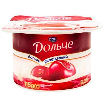 Йогурт Дольче Вишня двошаровий 3,2% 115г