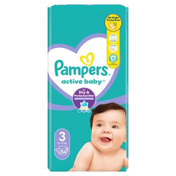 Подгузники Pampers Active Baby Midi 6-10кг 54шт - купить, цены на ULTRAMARKET - фото 3