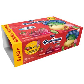 Rostishka Fruit Assorted Сottage Сheese  2.5% 6*50g - buy, prices for COSMOS - photo 1