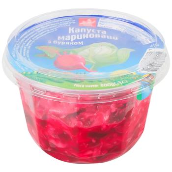 Капуста Чудова марка маринованная со свеклой 300г