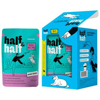 Half&Half 5+1 Adult вологий корм для собак 6 шт х 100 г - качка - купити, ціни на MasterZoo - фото 3