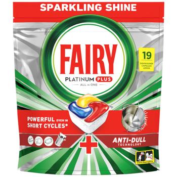 Таблетки для посудомоечных машин Fairy Platinum Plus All-in-One 19шт