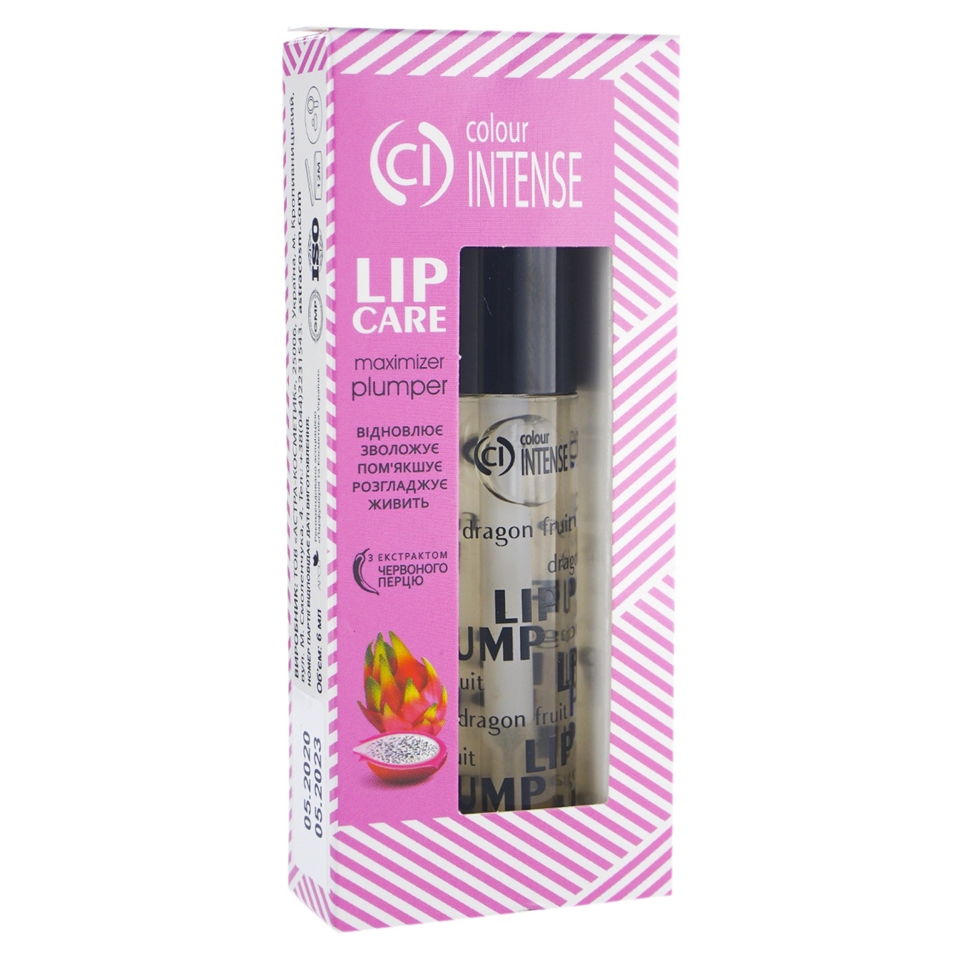

Блеск для увеличения объема губ Colour Intense Lip Care №6 Питайя