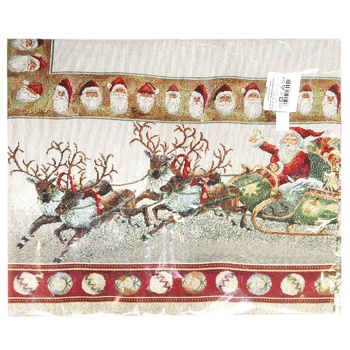 New Year's Tapestry Tablecloth With Lurex 100x100cm