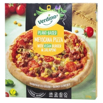 Verdino Mexicana Frozen Plant-Based Pizza 370g - buy, prices for MegaMarket - photo 1