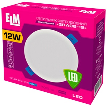 ELM Lamp LED Built-in Round Grace 12W 4000 26-0091 - buy, prices for ULTRAMARKET - photo 2