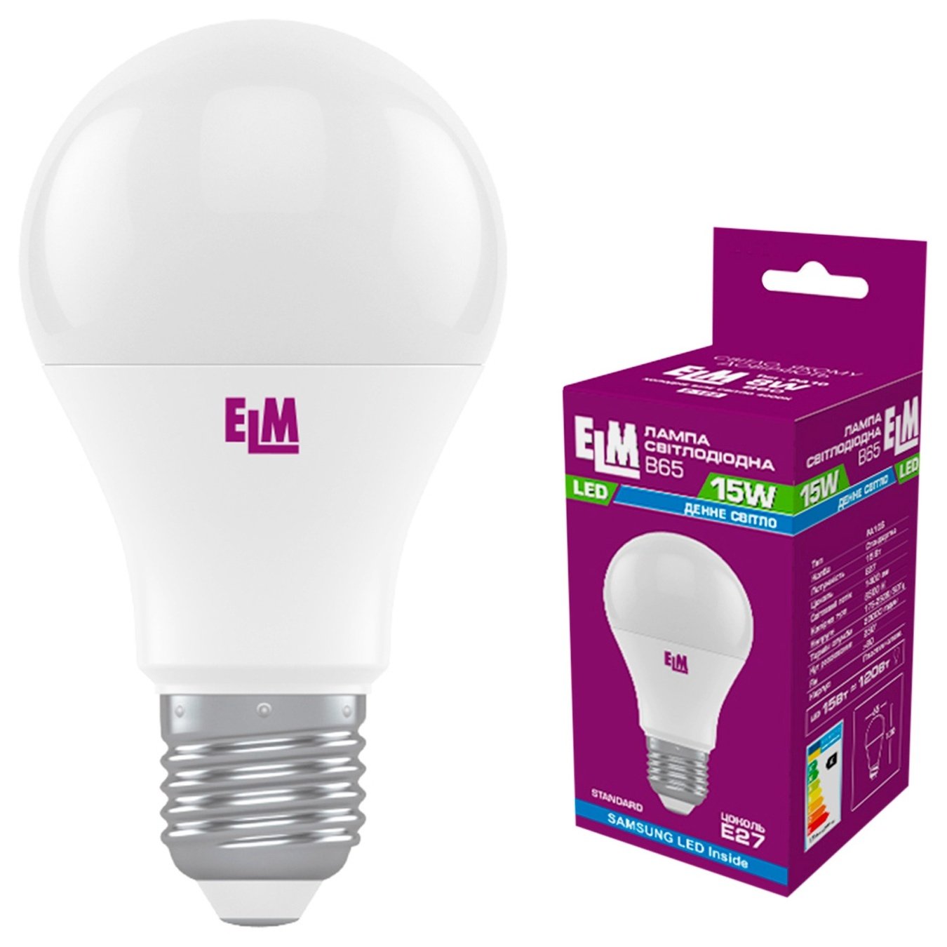 

Лампа ELM Led B65 15W PA10S E27 6500K