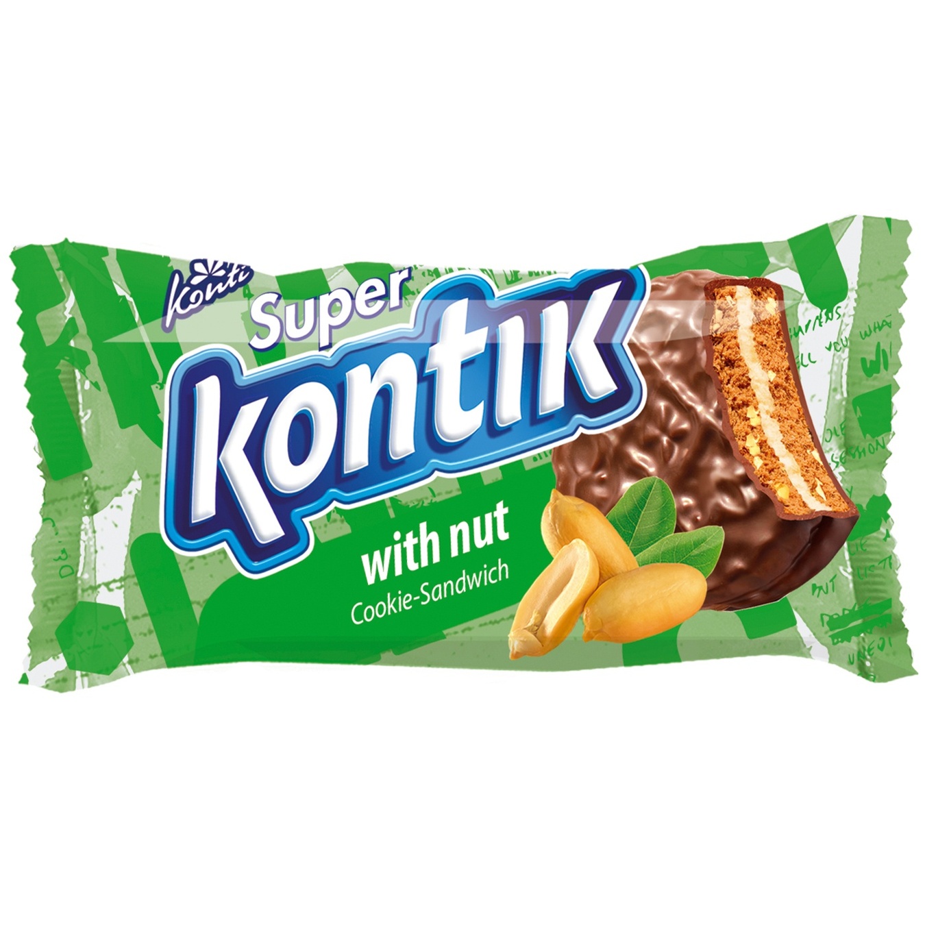 

Печенье-Сэндвич Konti Супер Контик с орехом 100г