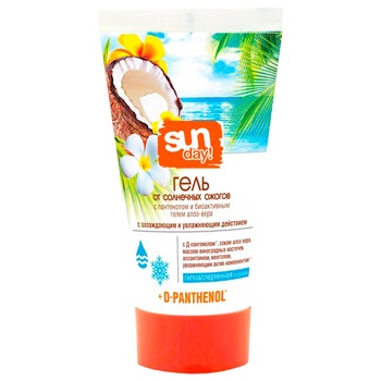 Sun Day Cooling and Moisturizing Gel against Sunburn with Panthenol and Aloe 150ml - buy, prices for Auchan - photo 1