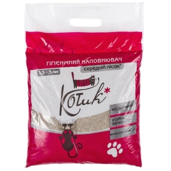 КОТиК Hygienic Red Medium Granule Bentonite Cat Litter 1.5-3mm 3kg - buy, prices for Vostorg - photo 1