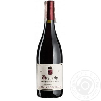 Вино Domaine De Cristia Grenache червоне сухе 13% 0,75л - купити, ціни на  - фото 1