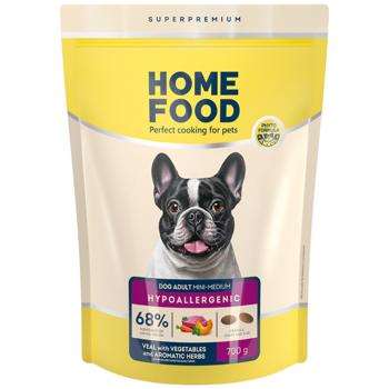 Home Food Dry Food with Veal and Vegetables for Adult Dogs of Small and Medium Breeds 700g - buy, prices for MasterZoo - photo 1