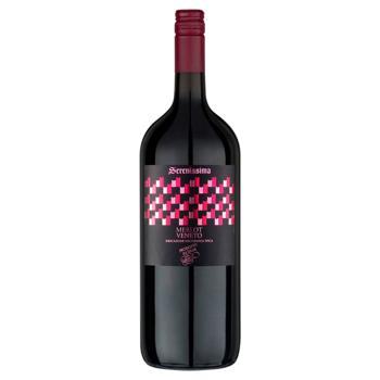 Вино Serenissima Veneto Merlot красное сухое 11% 1,5л - купить, цены на - фото 1