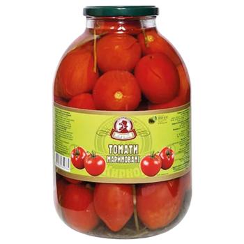 Томаты Жирнов маринованные 680г - купить, цены на Чудо Маркет - фото 1