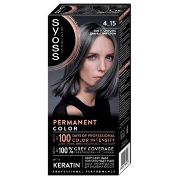Syoss 4-15 Dusty Chrome Hair Cream Dye 115ml - buy, prices for COSMOS - photo 1