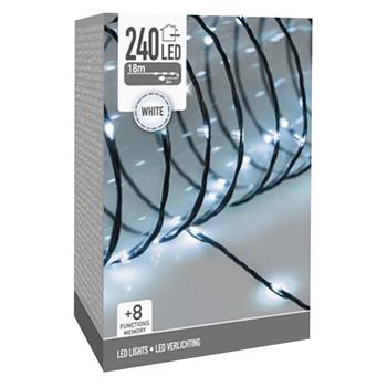 Гірлянда зовнішня та внутрішня холодного білого кольору на 240 світлодіодних ламп - купити, ціни на Таврія В - фото 1