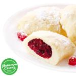 Homemade Steamed Vareniki with Cherries