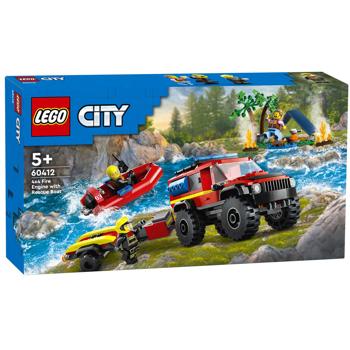 Lego City 4x4 Fire Engine with Rescue Boat Construction Set - buy, prices for NOVUS - photo 1