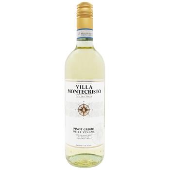 Villa Montecristo Pinot Grigio Venice White Dry Wine 12% 0.75l - buy, prices for COSMOS - photo 1