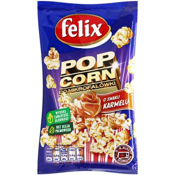 Felix Caramel Flavored Popcorn for Microwave Oven 90g - buy, prices for MegaMarket - photo 1