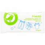 Мыло Auchan хозяйственное с отбеливающим эффектом 72% 125г