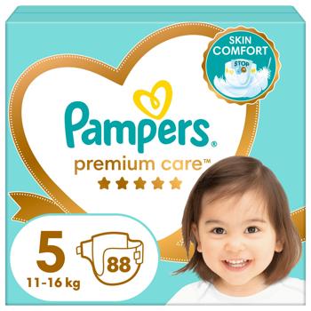 Pampers Premium Care Size 5 Diapers 11-16kg 88pcs - buy, prices for MegaMarket - photo 2