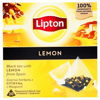 Чай черный Lipton Лимон 1,7г*20шт - купить, цены на - фото 2