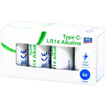 Батарейка Aro лужна C-LR14 4шт