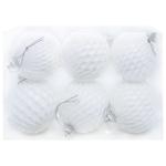 White Christmas Ball 6pcs 6cm