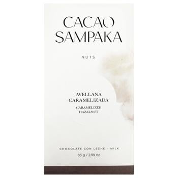 Шоколад молочный Cacao Sampaka с лесными орехами 85г