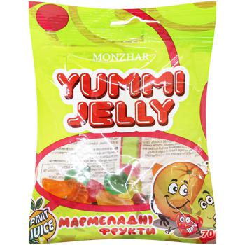 Конфеты Monzhar Yummy Jelly Мармеладные фрукты желейные 70г