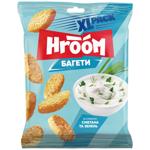 Сухарики Hroom! багетні зі смаком Сметана із зеленню 100г