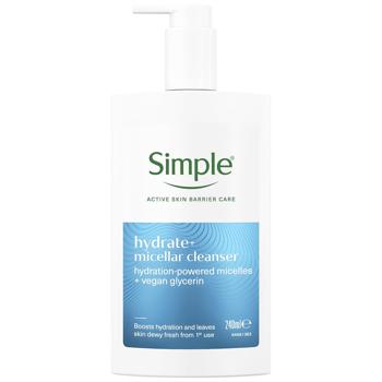 Мицеллярное средство для умывания Simple Active Skin Barrier Care увлажняющее 240мл - купить, цены на Auchan - фото 1