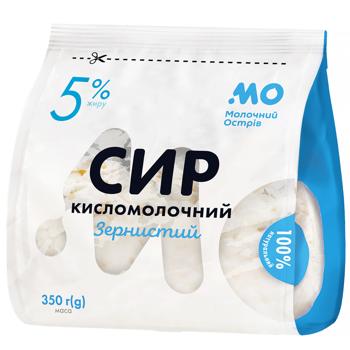 Сир кисломолочний Молочний острів Зернистий 5% 350г - купити, ціни на Чудо Маркет - фото 2