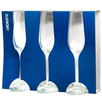 Ardesto Gloria Set of Glasses for Champagne 215ml*3pcs - buy, prices for Tavria V - photo 1