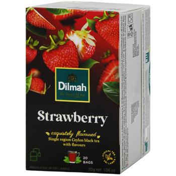 Чай черный Dilmah Клубника 1,5г*20шт - купить, цены на Эпицентр FOOD - фото 1