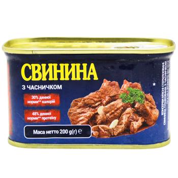 Свинина Power Banka з часничком ключ 200г - купити, ціни на Ідеал - фото 1