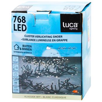 Світлодіодна гірлянда Кластер класичне біле світло 768 LED 5.6м ZELENA 1 шт