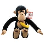 Stip Black Monkey with Banana Soft Toy 45cm