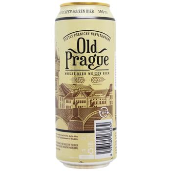 Пиво Old Prague Unfiltered Wheat Light 4,8% 0,5л - купити, ціни на МегаМаркет - фото 1