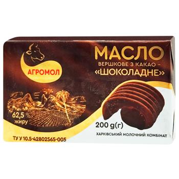 Масло Агромол шоколадное из какао 62.5% 180г - купить, цены на Cупермаркет "Харьков" - фото 1